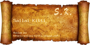Sallai Kitti névjegykártya