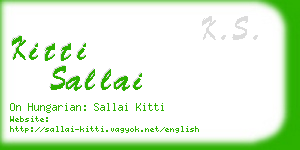 kitti sallai business card